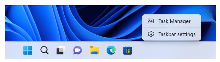 Build 25211 Task Manager In Taskbar Context Menu