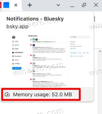 Chrome Tab Memory Usage Info