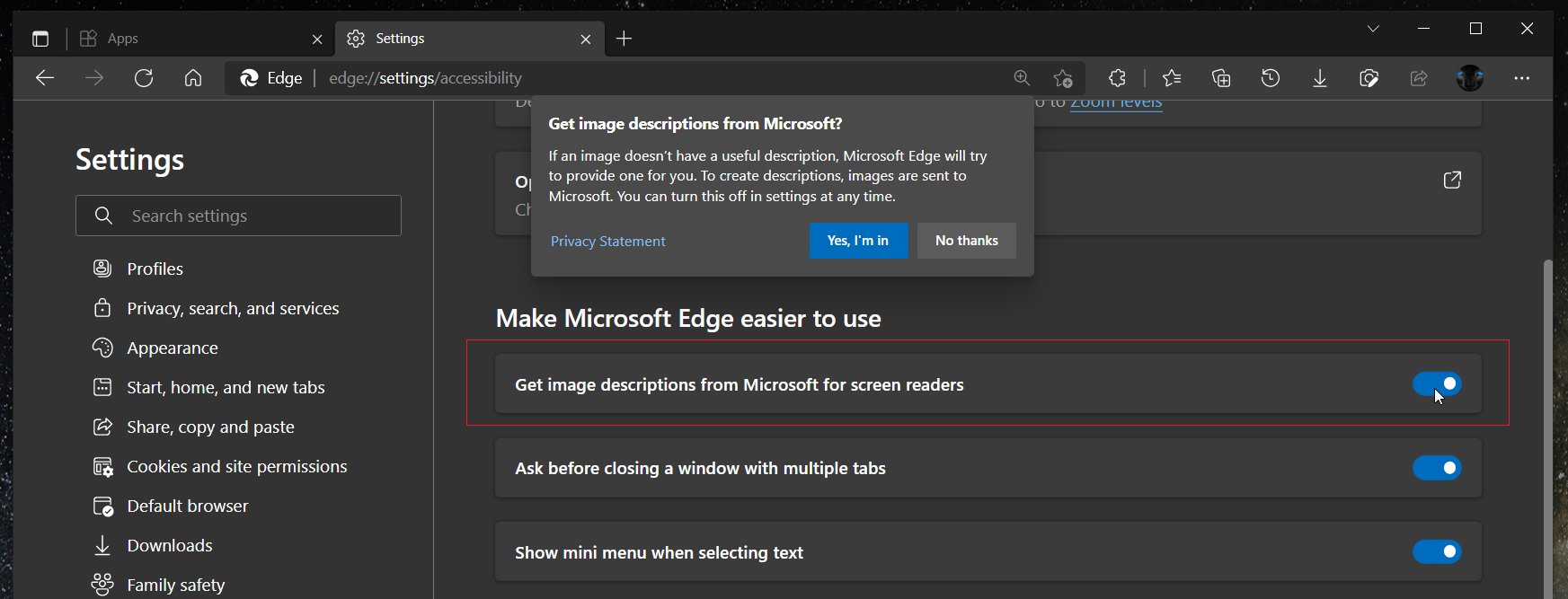 Edge Image Descriptions