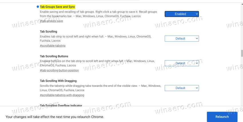 Enable Save Tab Groups In Chrome