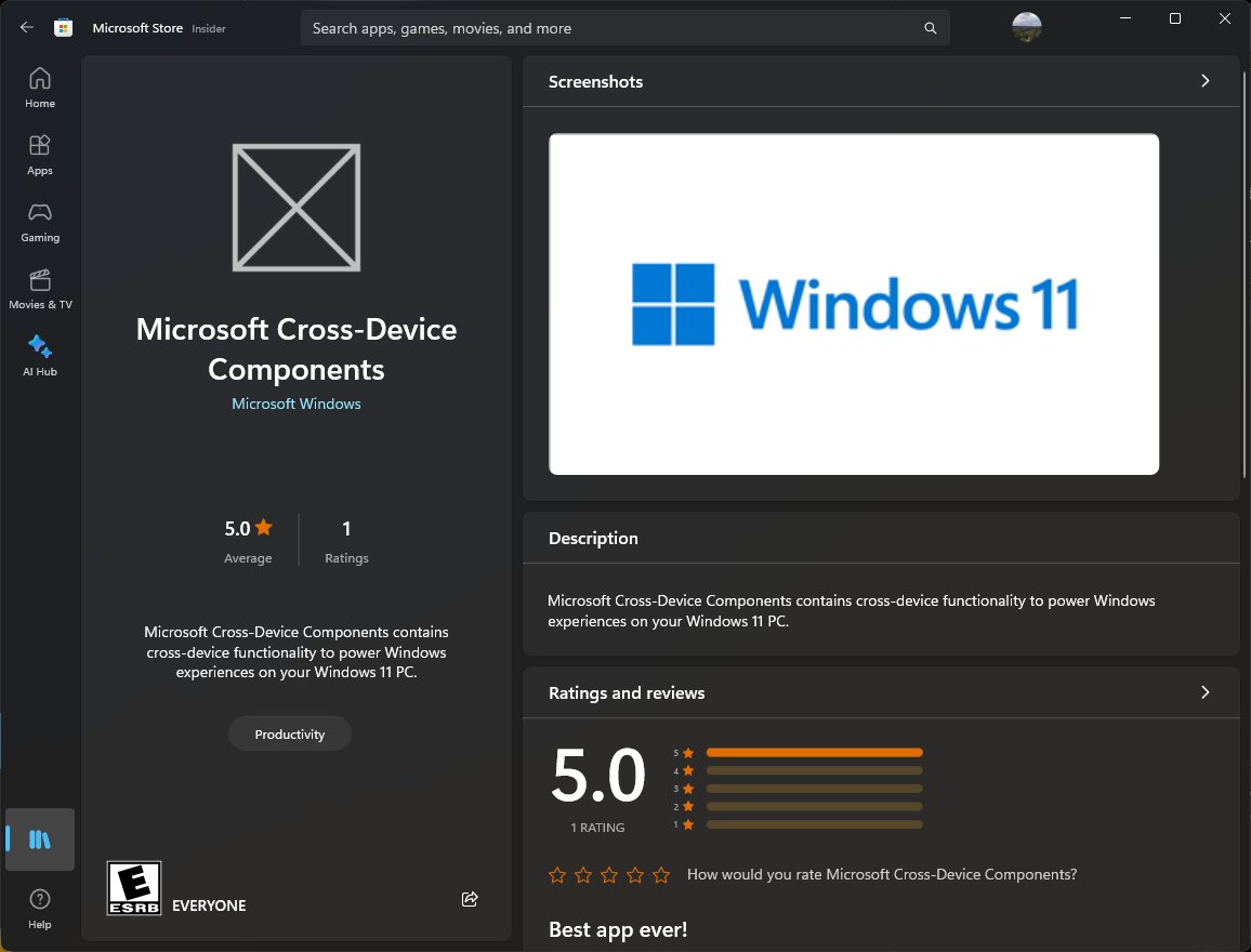 Microsoft Cross-Device components