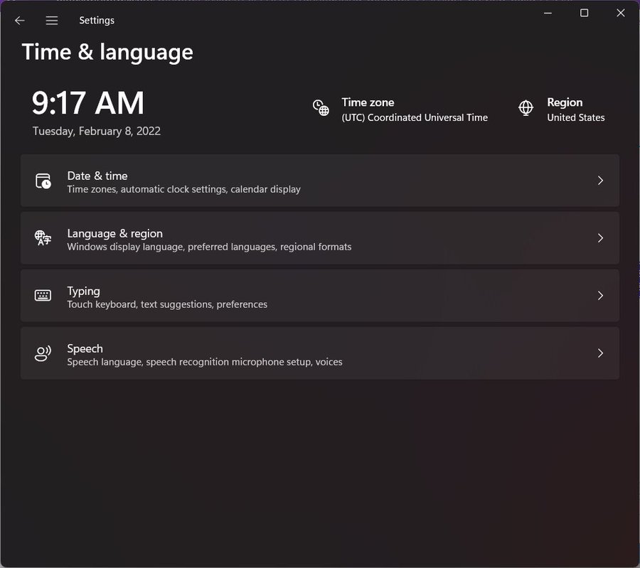 Windows 11 Hero Controls In Time And Language