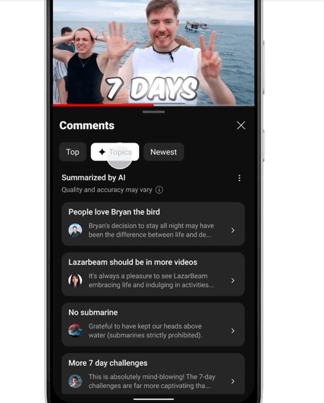 YouTube AI Powered Comment Summary