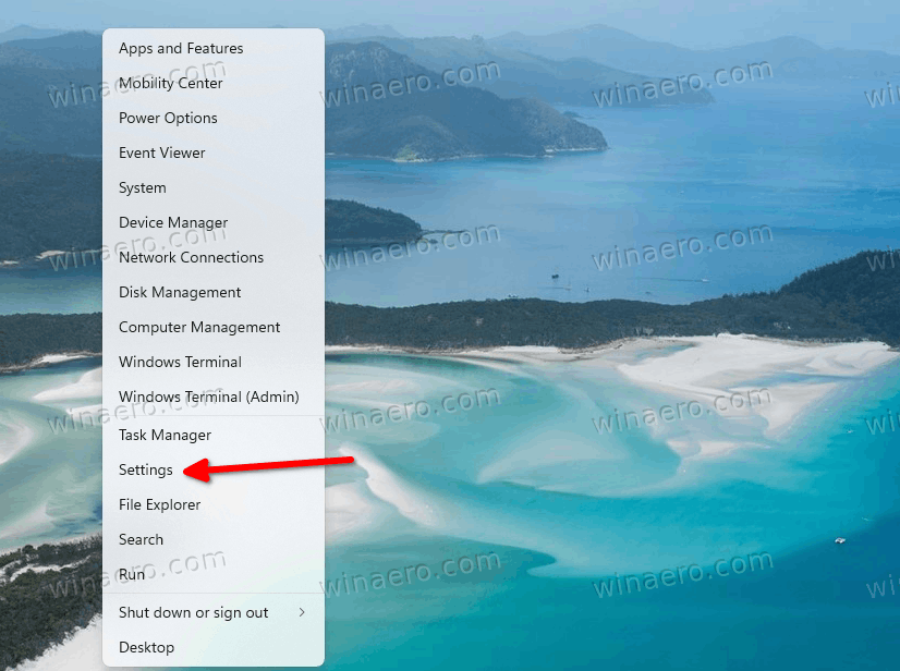 Windows 11 Open Settings From The Start Button Menu