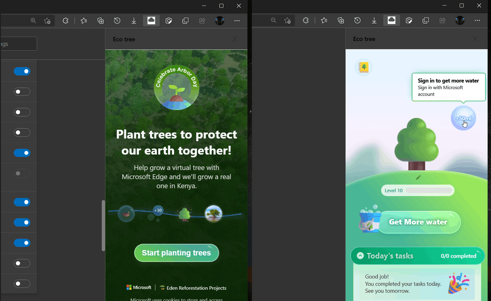 Grow a virtual tree