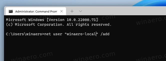 Add A Local Account In Windows 11 Using The Net Tool