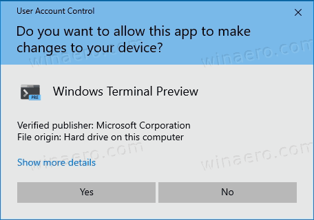 Add Open In Windows Terminal UAC Prompt