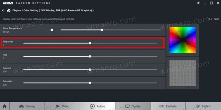 Change The Brightness Level For AMD