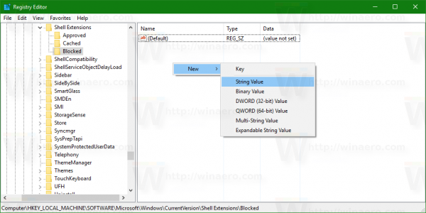 Create new string value