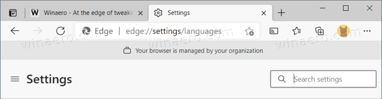 Edge Your Browser Is Managed By Your Organization