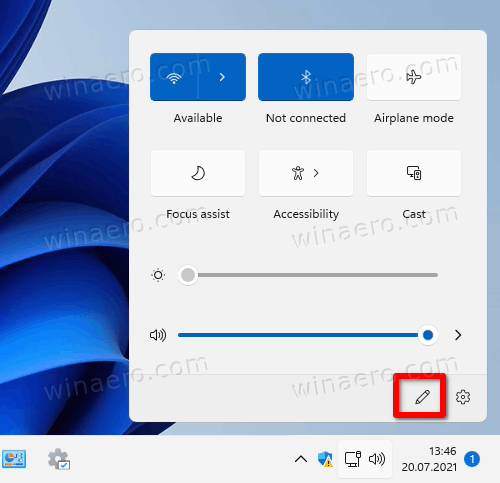 Edit Quick Settings Button