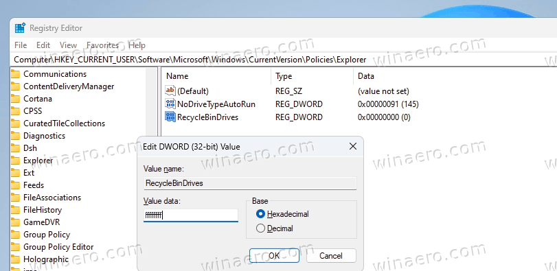 Enable Recycle Bin For Removable Drives