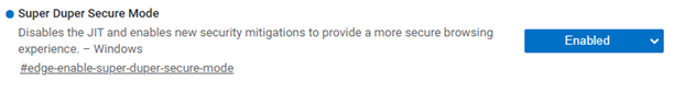Enable Super Duper Secure Mode In Edge