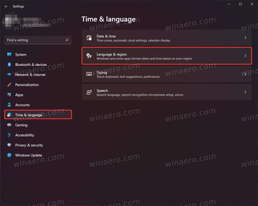 Language And Region