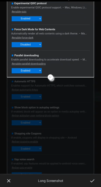 Microsoft Edge Android Long Screenshot Define Area