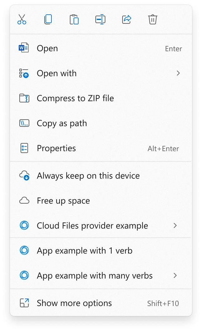 New Context Menu