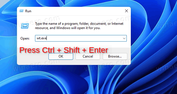 Run Elevated Windows Terminal In Windows 11
