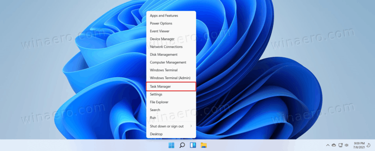 Open Task Manager In Windows 11