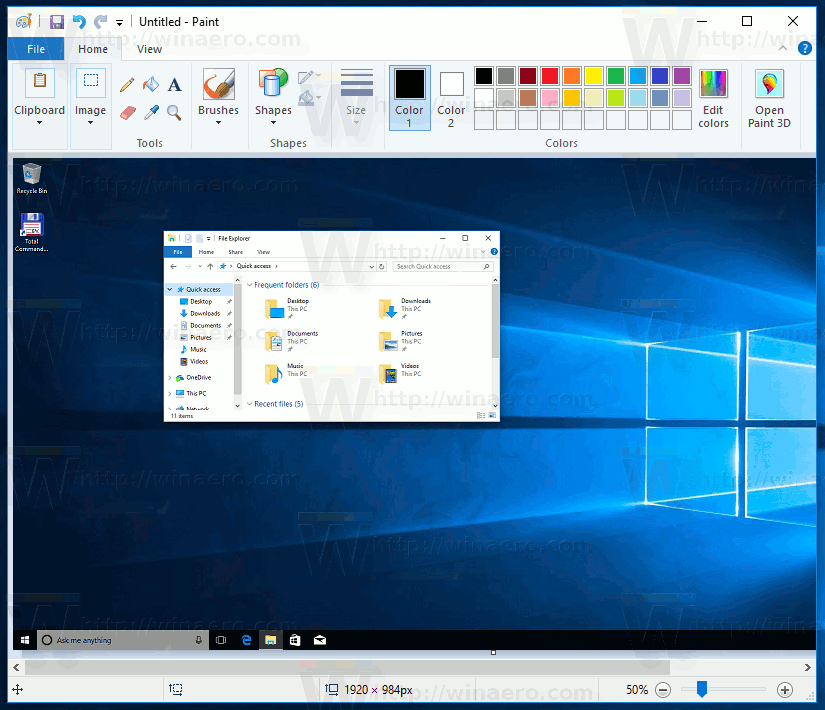 Paste A Screenshot In Paint