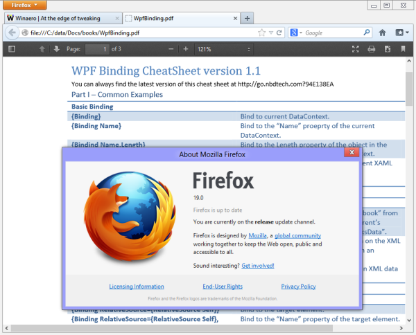 PDF viewer in Firefox