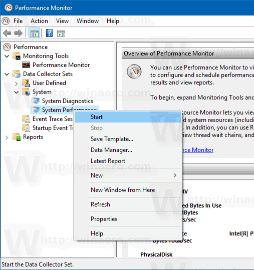 Perfomance Monitor Start System Performance Report Windows 10