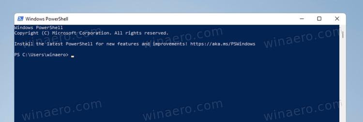 PowerShell Running On Windows 11