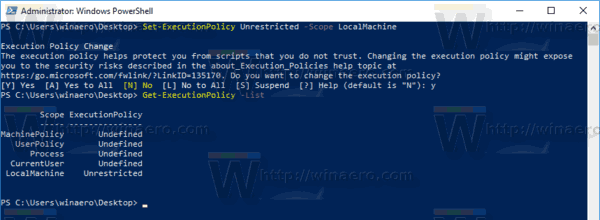 PowerShell Set Execution Policy For Computer