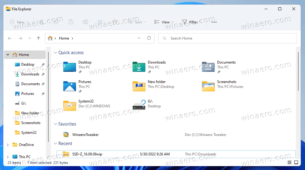 File Explorer in Windows 11 22H2