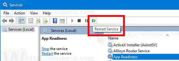 Restart Service In Windows 10 