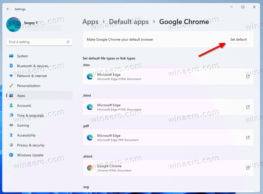 Set Default Browser In Windows 11 stable