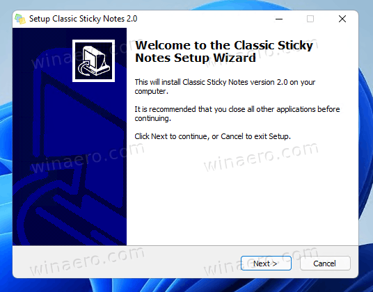 Setup Classic Sticky Notes For Windows 11