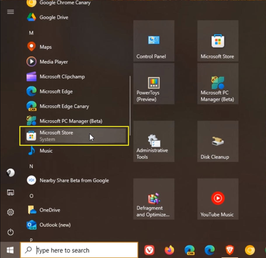 System Label For Apps In Windows Start Menu