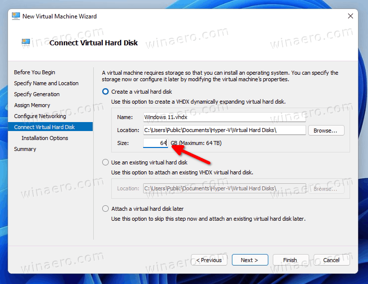 Vm Disk Size