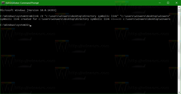 Windows 10 create directory symbolic link