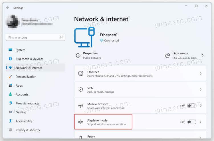 Windows 11 Airplane Mode In Settings