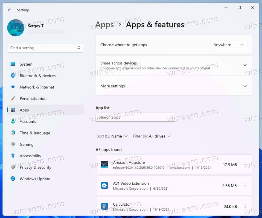 Windows 11 Apps And Features Apps