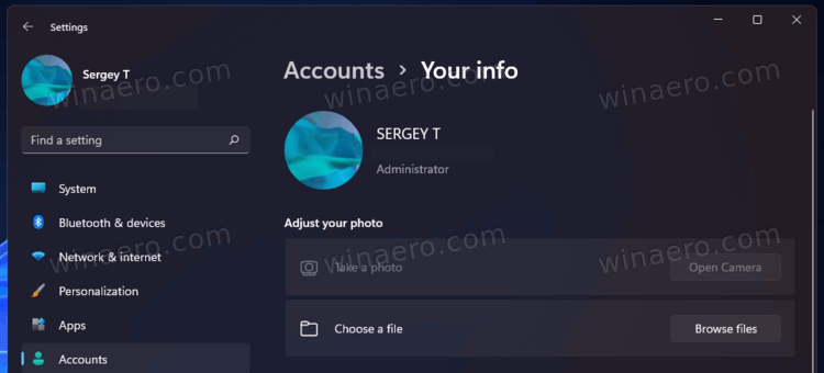 Windows 11 Change User Account Picture