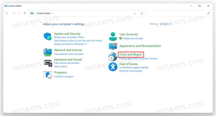 Windows 11 Control Panel Clock And Region