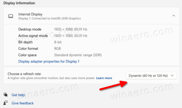 Windows 11 Dynamic Refresh Rate