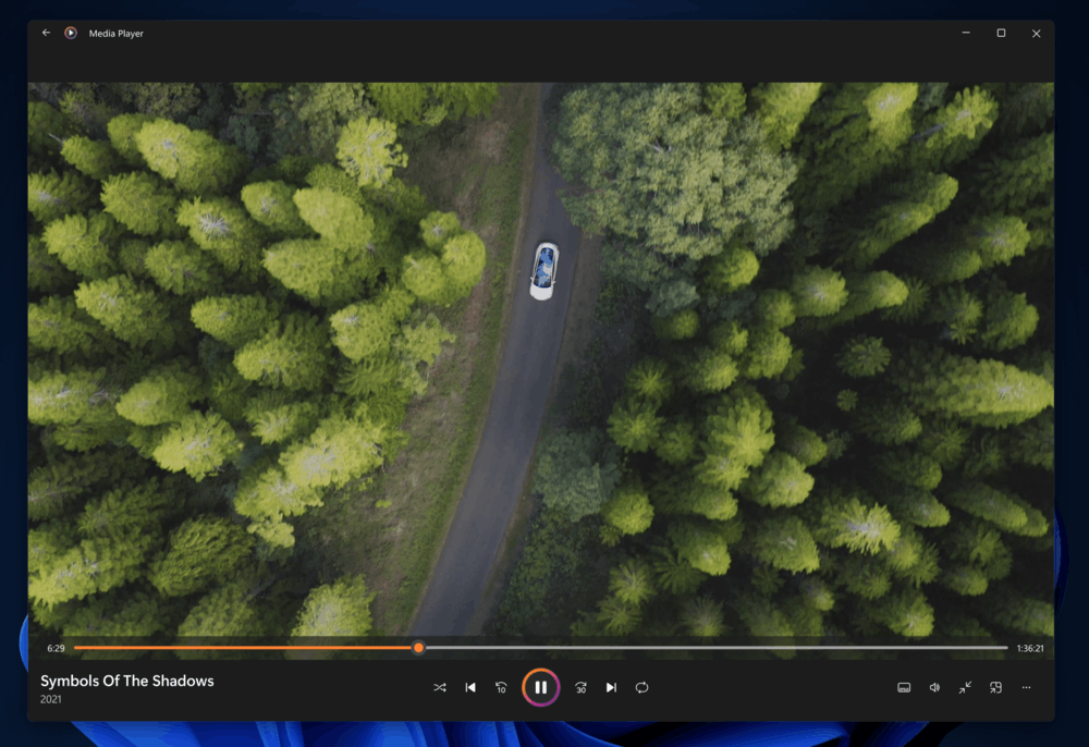 Windows 11 Media Player Playing Video