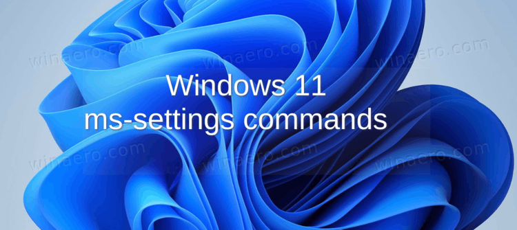 Windows 11 Ms Settings Commands