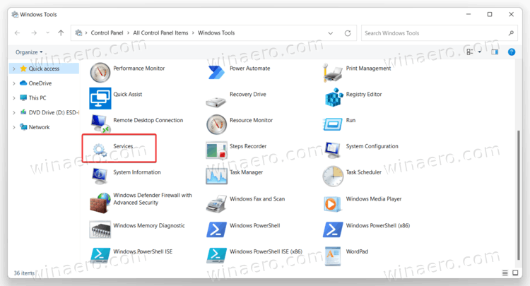 Windows 11 Open Serivces From Windows Tools