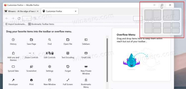 Windows 11 Snap Layouts In Firefox