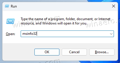 run msinfo32