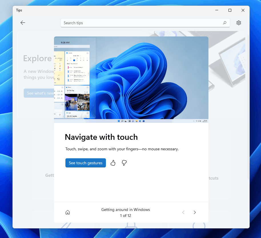 Windows 11 Tips App New Design