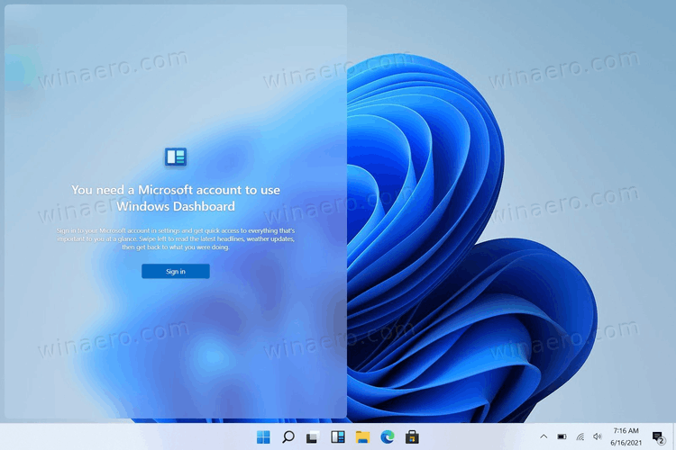 Windows 11 Widgets Require Microsoft Account