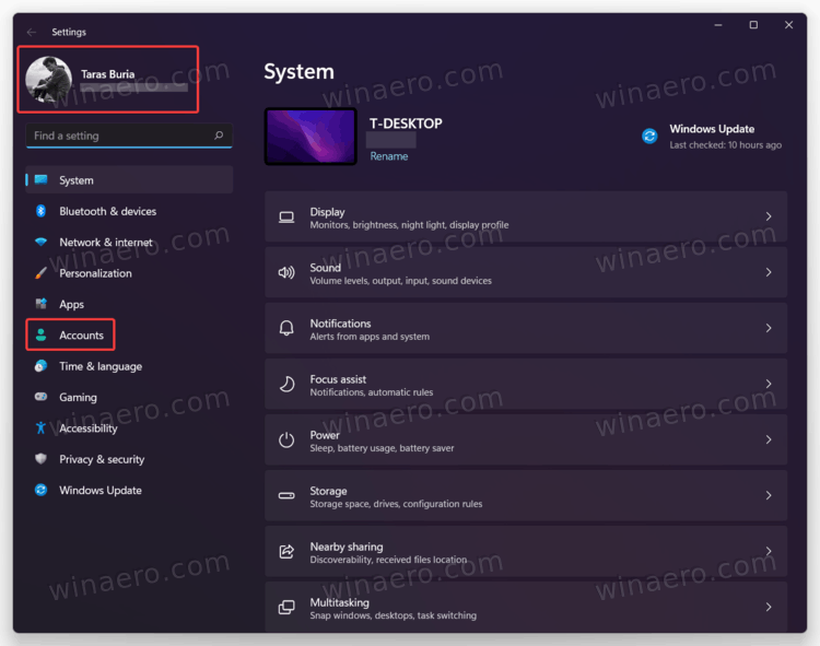 Windows 11 Settings Accounts