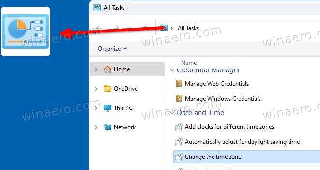 Windows 11 create shortcut for God Mode